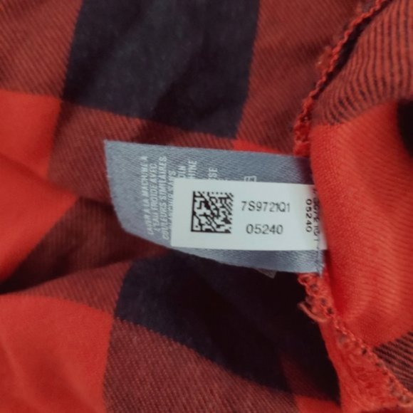 Aerie Soft Red + Black Plaid Cotton Shirt- S - Picture 12 of 16